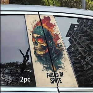 Skull Car Window Decals - 2pc